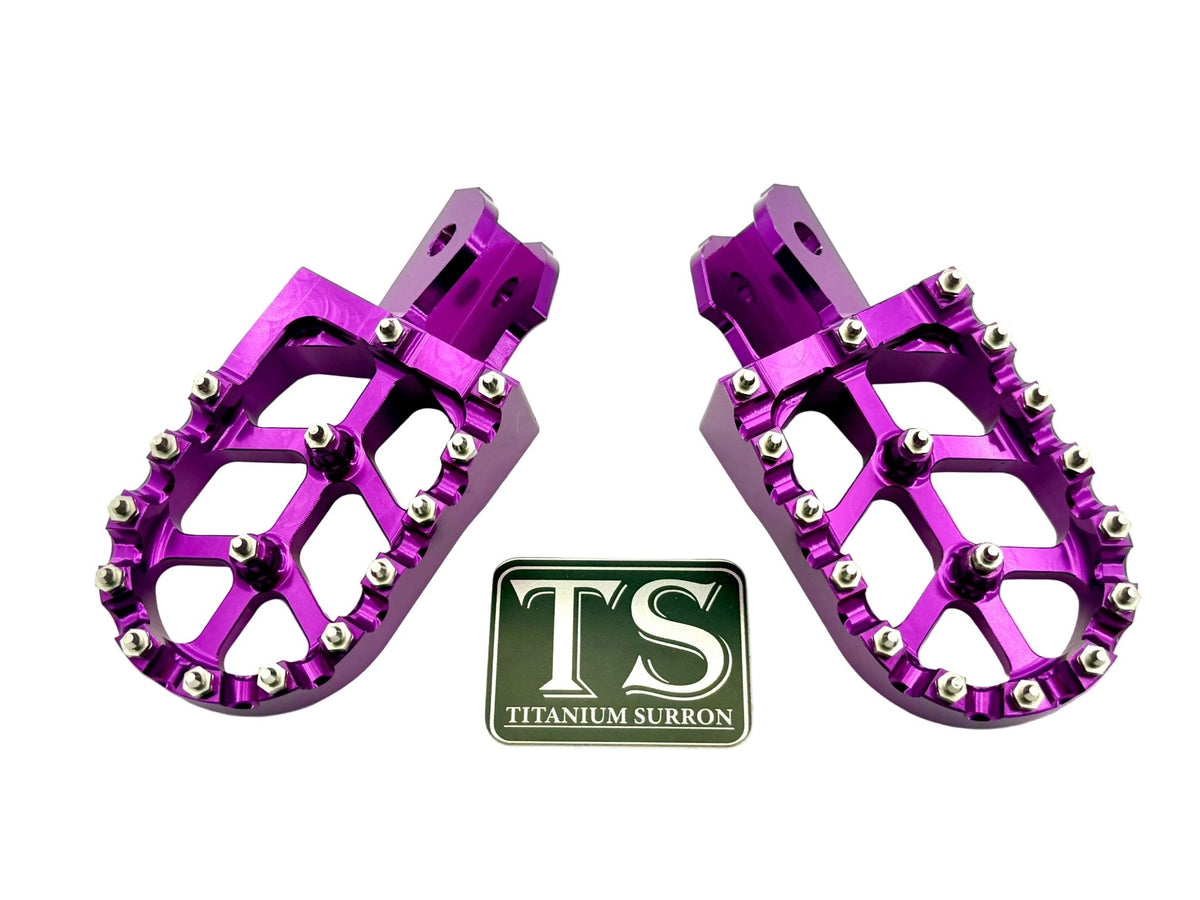 Anodized Aluminum Foot Pegs for Surron and Similar E-moto