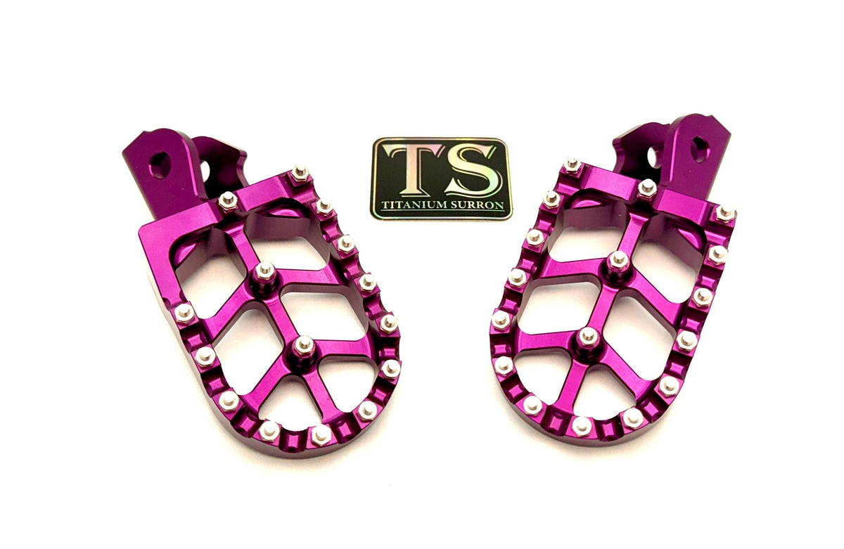 Anodized Aluminum Foot Pegs for Surron and Similar E-moto