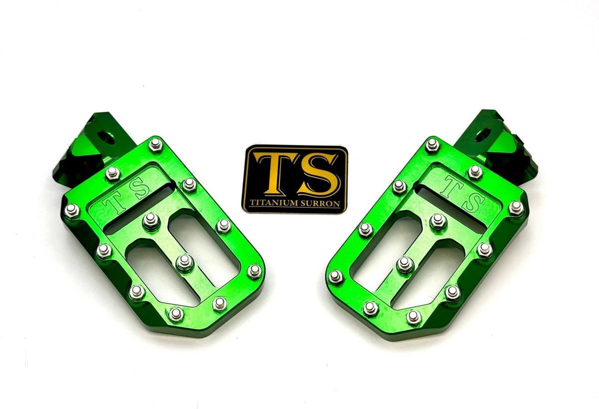 Custom Foot Pegs w/ Titanium Grips for Surron and Most Light E-moto