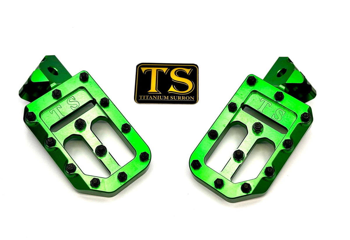 Custom Foot Pegs w/ Titanium Grips for Surron and Most Light E-moto
