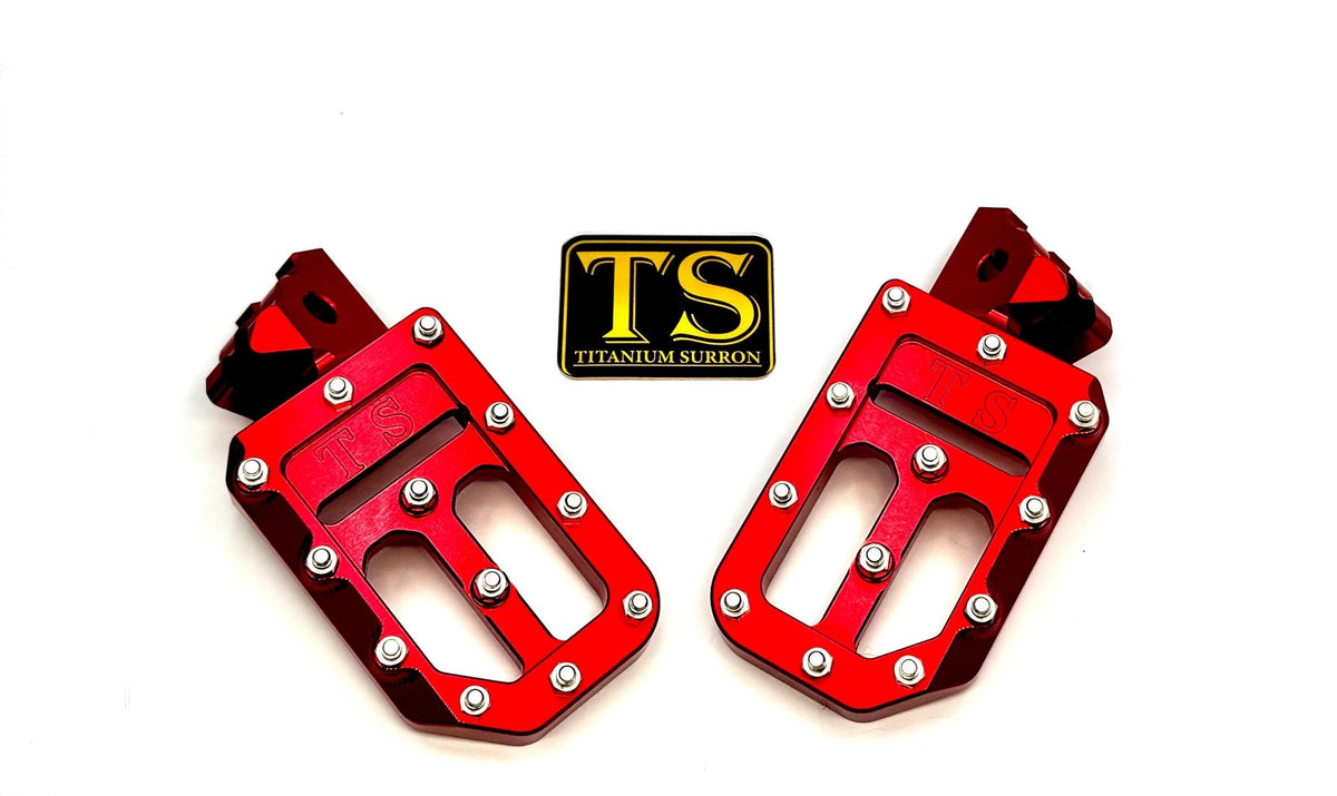 Custom Foot Pegs w/ Titanium Grips for Surron and Most Light E-moto