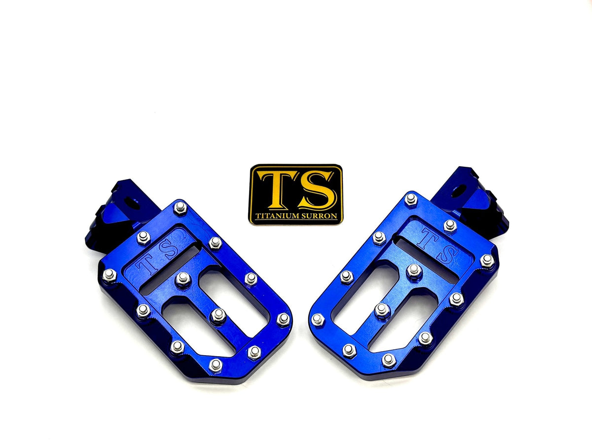 Custom Foot Pegs w/ Titanium Grips for Surron and Most Light E-moto