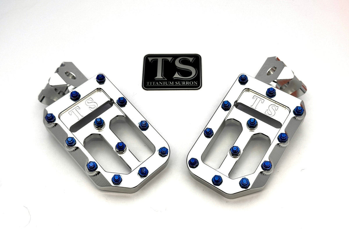 Custom Foot Pegs w/ Titanium Grips for Surron and Most Light E-moto