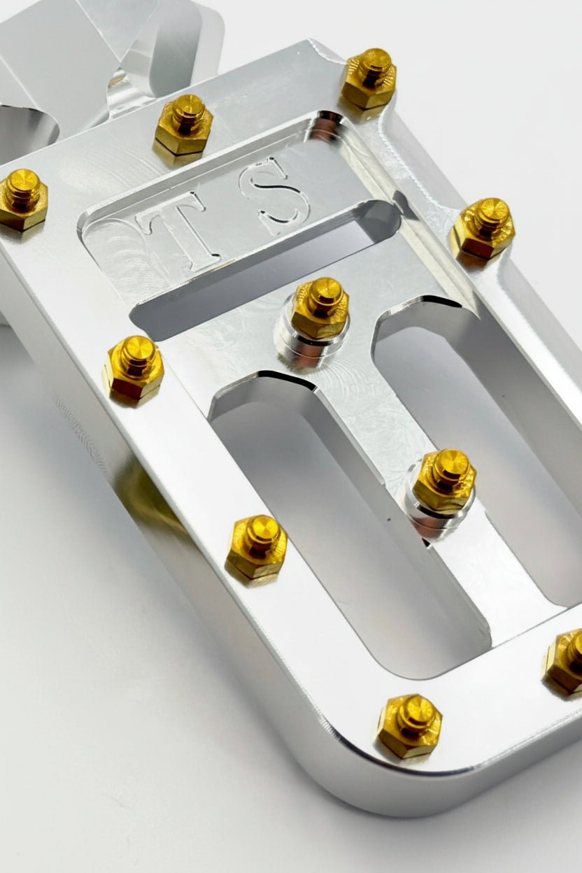 Custom Foot Pegs w/ Titanium Grips for Surron and Most Light E-moto