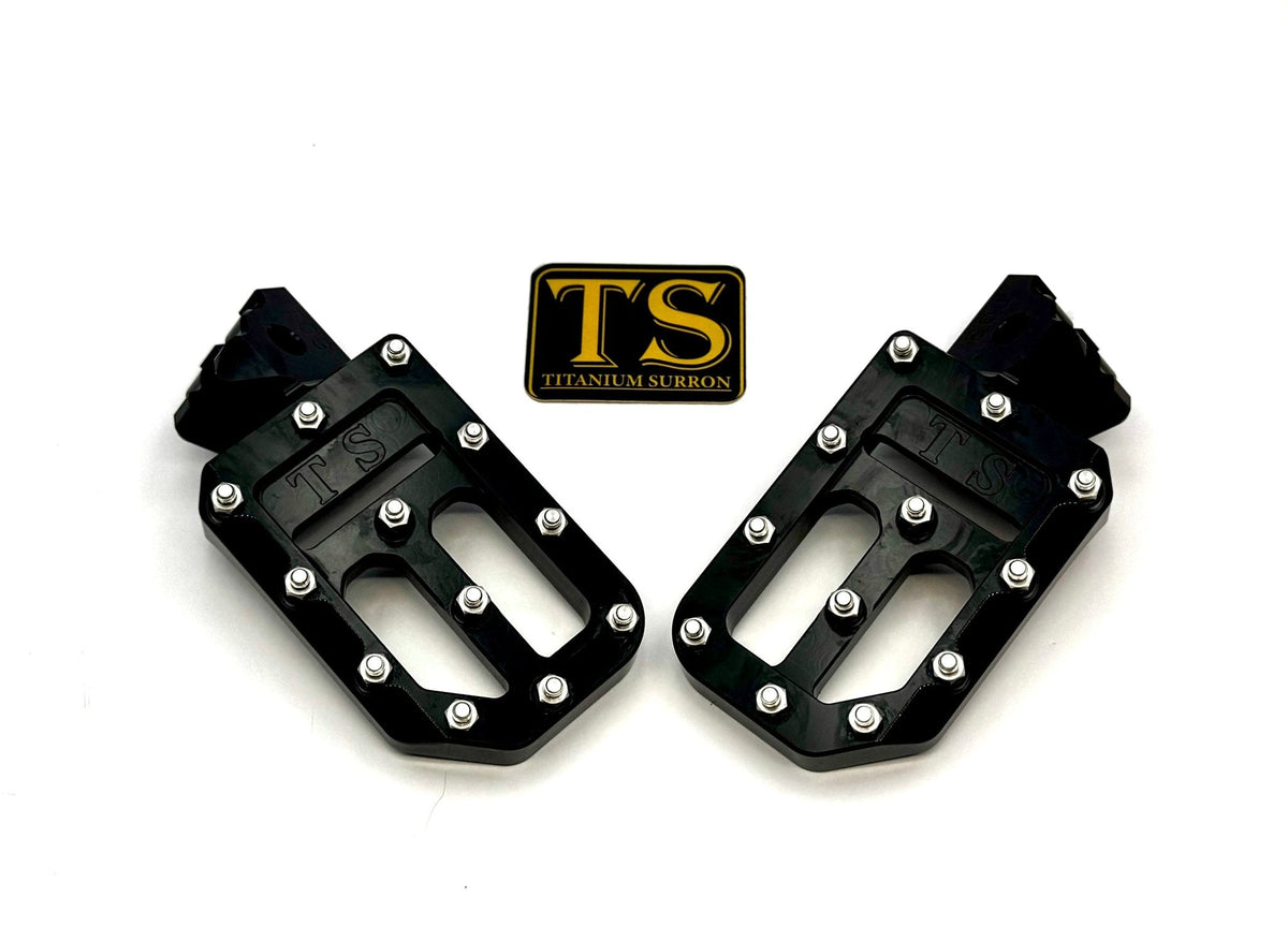 Custom Foot Pegs w/ Titanium Grips for Surron and Most Light E-moto