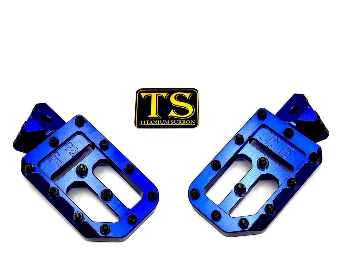 Custom Foot Pegs w/ Titanium Grips for Surron and Most Light E-moto